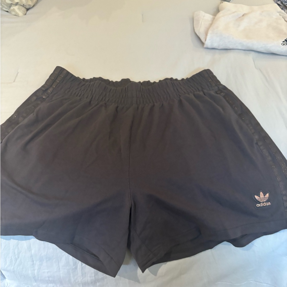 Adidas Black Athletic Shorts Lightweight Relaxed Fit